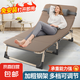 床折疊床單人躺椅家用辦公室午休床醫(yī)院陪護(hù)床午睡行軍床折疊椅 【加固圓管】灰+清涼藤席