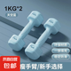 女士小啞鈴家用健身器材1kg家用2千克瑜伽練手臂塑型初學(xué)者宿舍 【云霧藍(lán)】1kg*2支力氣較小選擇