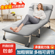 床折疊床單人躺椅家用辦公室午休床醫(yī)院陪護(hù)床午睡行軍床折疊椅 【加固圓管】灰+冬夏兩用墊