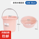塑料水桶手提加厚洗衣桶家用多功能盆桶套裝圓形桶宿舍洗衣桶水桶 7015水桶+2035盆套裝（35cm） 1個裝（顏色隨機）