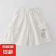 女童工裝短褲夏季冰絲外穿兒童2025新款運動五分中褲大童夏裝褲子 XGT-FD01【白色】夏季薄款 140