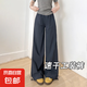 工裝褲女2025夏季最新款薄款休閑褲小個子高腰直筒冰絲運動速干褲 藏青色 【舒適抗皺升級款】 M 【建議：69-110斤】