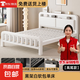 鐵藝床1.8米x2米單雙人床架1.5x2米鋼架出租屋儲(chǔ)物金屬軟包排骨床 升級(jí)加厚白色床架【高尾款】 1.8*1.9/2.0m【默認(rèn)2.0m】