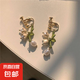 鈴蘭花耳環(huán)手鏈項(xiàng)鏈超仙森系春季耳釘少女鎖骨鏈耳夾植物 鈴蘭花耳夾