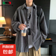 保威特犀牛（POVOTE）特價撿漏春秋季燈芯絨長袖襯衫男士上衣2025 K54深灰色 XL