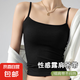 吊帶背心女夏季新款2025年可外穿辣妹無袖上衣潮流百搭修身打底 黑色 M 【建議：90-115斤】