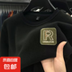潮流時(shí)尚搖粒絨衛(wèi)衣男士2025冬季新款圓領(lǐng)寬松休閑百搭外套上衣DM 96-W33R黑色 3XL