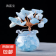 【晶選】天然水晶碎石發(fā)財樹擺件黃水晶招財樹聚寶盆擺件生日禮物 海藍(lán)寶招財樹