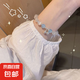 手串多圈手鏈女本命年仿水晶石榴石紅繩手鏈佛珠手串 【海寶藍(lán)】鈴鐺手鏈