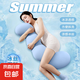 夏季涼感冰絲記憶棉抱枕女生夾腿睡覺成人可拆洗床上側(cè)睡長(zhǎng)條枕頭 涼感冰絲記憶棉夾腿抱枕-淺藍(lán)