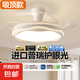 隱形風扇燈餐廳吊燈2025新款高級感電扇燈中山燈具客廳臥室吊扇燈 吸頂-42寸96瓦普瑞光-三色-遙控