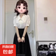 法式襯衫雪紡短袖上衣女夏季職業(yè)裝通勤設(shè)計感上衣面試穿搭 白色 AB-CD8 M