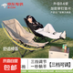 午休椅可折疊椅折疊床月亮椅懶人靠背座椅辦公室單人久坐躺椅釣椅 【三擋調(diào)節(jié)】高背帶腿托卡其色