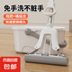 【品質(zhì)優(yōu)選】家用拖把桶擠水加大加厚塑料桶平板膠棉拖把清洗桶 28cm拖把白色(1個(gè)棉頭)+拖把桶