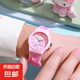 兒童手表3-6歲女孩卡通小學(xué)生6-12歲數(shù)字石英手表靜音男孩考試 粉色ＫＴ貓