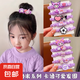 5件套可愛(ài)庫(kù)洛米頭繩女兒童發(fā)圈甜美兒童配飾發(fā)繩女孩皮筋頭繩 三麗鷗發(fā)繩5條裝（紫色隨機(jī)款）