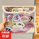 高彈力無接縫發(fā)圈不傷發(fā)新款海鹽藍(lán)多巴胺皮筋扎頭發(fā)頭繩高馬尾 多巴胺混裝【50條】五顏六色