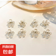 可愛水鉆花朵小發(fā)夾甜美劉海前額小抓夾側(cè)邊夾發(fā)飾發(fā)卡小夾子頭飾 2#透明色/1只