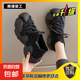 爆款情侶運(yùn)動鞋2025春季新款老爹鞋飛織鞋新款百搭運(yùn)動鞋防水單鞋 黑色 39