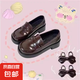 京澤高校春季原創(chuàng)jk制服鞋高跟小皮鞋中跟淺口秋季方頭粗跟不累腳 棕色-帶蝴蝶結(jié) 35