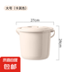 塑料小水桶加厚帶蓋兒童玩水沙灘桶家用廚房洗菜美術(shù)畫畫采摘車桶 1023卡其大號