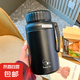 不銹鋼保溫杯保溫壺超大容量高顏值學(xué)生水杯便攜防摔茶隔杯子 黑色【帶茶隔】 1000ml