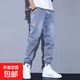 牛仔褲男秋季款寬松工裝大碼百搭潮流九分休閑長(cháng)褲子男 903藍色【高品質(zhì)】 2XL (135-150斤)