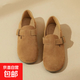 出口勃肯鞋女一腳蹬單鞋2025新款秋季軟底防滑全包豆豆女鞋子 駝色 37