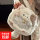 貓咪痛包單肩毛毛雙肩包小眾學(xué)生通勤背包大容量毛絨玩具斜挎手提 白色鈴鐺貓咪痛包