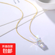 心水款水晶吊墜項(xiàng)鏈女輕奢小眾鎖骨鏈2024年簡(jiǎn)約冷淡風(fēng)ins頸鏈潮 （金色）水晶吊墜項(xiàng)鏈