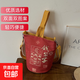 新款2025布袋錢(qián)袋子便攜外出發(fā)財手提包暴富手提單肩圓筒斜挎包 錢(qián)袋子紅色