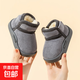 兒童雪地靴冬男女孩厚絨戶(hù)外靴子雪地保暖防滑厚底魔術(shù)貼時(shí)尚棉鞋 灰色 170mm適合腳長(cháng)15.1-16.1cm