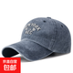 棒球帽韓版水洗棉軟頂帽子四季男女款刺繡美式字母鴨舌帽跨境現(xiàn)貨 藏青色 可調(diào)節(jié)