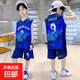 【男童籃球服】男童籃球服速干套裝寶寶無(wú)袖背心夏裝兒童男孩 藍 120