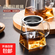 茶水公道杯加厚高硼硅玻璃耐熱茶濾網(wǎng)一體茶具專(zhuān)用泡茶過(guò)濾分茶器 公道杯（帶不銹鋼茶漏）