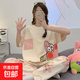 純棉睡衣女短袖長(zhǎng)褲夏季2025新款春秋款卡通大碼家居服套裝可外穿 QGL1921 L