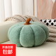 ins風(fēng)北歐花朵抱枕沙發(fā)客廳輕奢高級感2022網(wǎng)紅南瓜毛絨靠墊靠枕 綠色 22*22cm