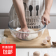 玻璃加厚大號(hào)沙拉碗湯碗湯盆耐熱家用玻璃和面盆圓形鈉鈣玻璃盆 【加厚款】和面盆4500ml