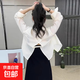 防曬衣女2025年新款天絲襯衫夏季搭配吊帶小披肩開衫短款襯衣外套 3330杏色 M 【建議96斤-斤】