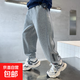 男童裝褲子春秋款運(yùn)動(dòng)衛(wèi)褲中大兒童2025新款休閑長(zhǎng)褲潮 BBE-D056【灰色】春秋款 140cm