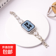 ins風(fēng)適用Applewatch10四葉草金屬鏈條表帶蘋果手表876543小香風(fēng)高級(jí)感watch金屬四葉草se夏季腕帶 ins【四葉草】銀色白貝母 42/44/45/49MM通用
