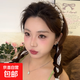波點(diǎn)飄帶發(fā)箍女2025新款馬尾編發(fā)帶高顱頂頭箍甜美發(fā)卡顯臉小發(fā)窟 一個(gè)黑色波點(diǎn)長(cháng)黑色系長(cháng)發(fā)1cm