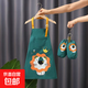 兒童罩衣畫(huà)畫(huà)衣袖套裝寶寶圍裙吃飯圍兜防濺衣防水美術(shù)繪畫(huà)罩衣 獅子王綠色 大碼【8-12歲】
