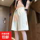 曼迪尚多巴胺短褲男夏季外穿潮流港風(fēng)ins大褲衩寬松中褲休閑運動(dòng) D51米白色 L 【100-120斤】