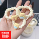 小熊發(fā)圈可愛(ài)發(fā)繩手鏈少女心扎頭繩高彈力發(fā)飾女兒童皮套 奶油發(fā)圈【隨機款 3個(gè)裝】