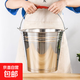 不銹鋼水桶手提式幼兒園桶紅桶冰桶家用鹵桶提油桶喜桶食堂桶廚房 不銹鋼精品水桶 38cm