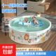 百金諾折疊游泳池免充氣泳池水池兒童玩具池嬰兒小孩室內(nèi)圍欄戶外 160*45開心動物園 單池裝-無贈品