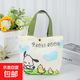 卡通帆布包新款小巧百搭手提袋女學(xué)生飯盒袋簡(jiǎn)約袋子時(shí)尚便當(dāng)袋 卡通【綠色小狗】