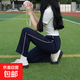 曼迪尚小學初中高中學生運動褲男女123條杠校褲校服褲子春夏季休 653一杠藏青色 3XL (170) 【130-150斤】