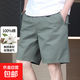 【純棉印花】夏季新款純棉印花5分沙灘短褲男士潮流寬松外穿休閑 551軍綠色 XL [100斤-130斤]